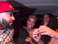 uber babe grabs lesbian couple at airport for car orgy 🔥👅💦