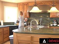 Devilsfilm abella danger gangbanged rough by strap-on horny lesbians muff diving