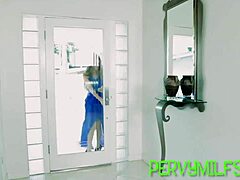 teen fingers stepmom's clit as she rides cock then joins for blowjob 👅💦