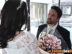 Lesbian Brides And Stepdads Fuck Hard In Steamy Wedding Foursome