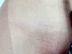 She endures light belt punishment spanking her pussy and tits