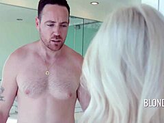 tiny 18+ blonde sneaks and gets dilf cock stretching her narrow ass!