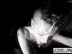 Jezebelle bond soaks shower pussy tits in steamy milf masturbation!