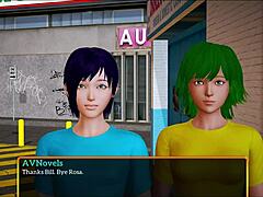 Brunette big tits erotic family play intensifies