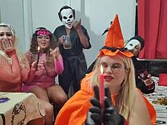 halloween orgy gangbang in hell brazil's hottest scary sexy fuck fest
