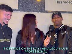 Street latina casting turns into hard mmf bbc threesome 😈🍆👅