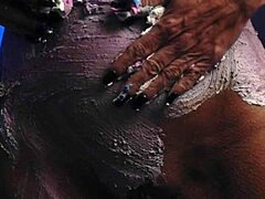 Messy Birthday Cake Smears Over Her Tits!