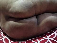 Home Working Aunty's Huge Natural Tits Get Pressed Hard