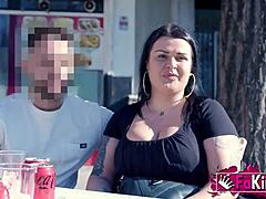 busty sandra returns with those huge tits for outdoor doggy