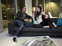 Pretty Slut Teases Huge Cock with Cumshot Facial