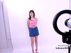 super hot athletic trainer deepthroats huge cock in pov casting interview!