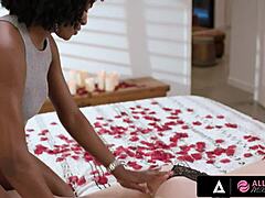 Olive Glass Nicole Kitt interracial lesbian 69 massage