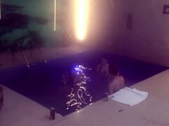 My wild motel pool threesome