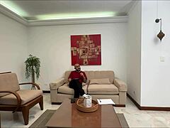 Hot curvy Colombian milf boss Silvana Lee seduces muscular soldier employee with huge cock 🔥💪