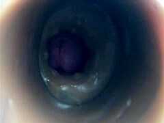 wife's pussy throbs with internal cumshot creampie explosion