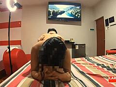 perla loves getting her pussy licked doggystyle in casting moans loud