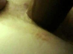 she slides onto the new sex machine dildo for deep pounding fun