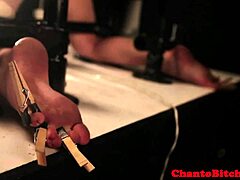 femdom mistress binds sub roughly teases clit domination