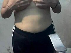 Asian Student Bares Huge Oiled Ass In Hotel Bathroom!