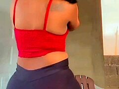 Prostitute's bunduda ass bulges through marked panties