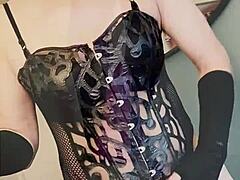 Kandi's Ass Worship Craves Thick Purple Dildo Pounding in Fishnets and Heels