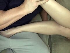 Asia Zo's Perky Tits Bounce in Footjob and Toe Lick Pleasures