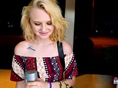 WOW! PETITE BLONDE BONNIE WOLF PUSSY BANGED SWALLOWS GROUP CUM!