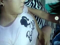 two sultry lesbians tease and tangle in heated play