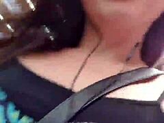 latina babe strolls panty-free through crowded supermarket publicly