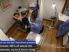 backstage nurse jackie banes spreads latex-gloved tits for patient