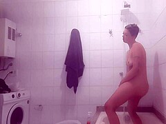 Husband secretly films wife's innocent shower moment