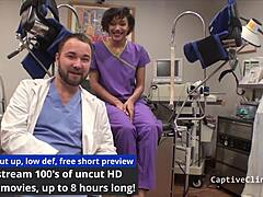 backstage nurse jackie banes spreads latex-gloved tits for patient