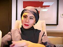 nurse slips on tight medical gloves for fetish patient play