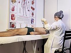 Nurse Gets Hard Patient Cock During Exam Gagging Deepthroat