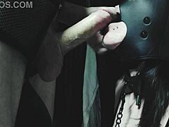 trailer-my lil bitch whipped for slut tits play then GAGS on big dick!