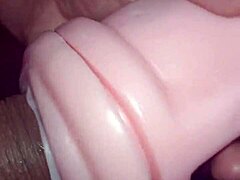 Kissy Trails from Vagina Sides to Hungry Mouth in Close-Up Doll Desk Foreplay Slaps!