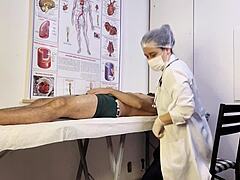 Nurse Gets Hard Patient Cock During Exam Gagging Deepthroat