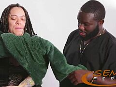 Redbone Ebony Teen's Massive Natural Tits Worshipped Hard