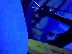 Cheetah adora strips thong on bus in stripper heels