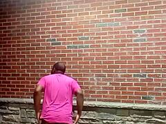 A teasing private striptease rips clothes off in steamy 70-degree heat