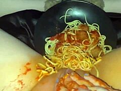 Slutty Arabian Girlfriend's Kinky BBC Food Fetish Orgy