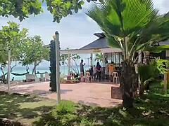 Petite Teen Shows Off Biggest Poolside Toy Monster