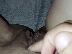 Gretala lifts skirt to flash her bare pussy up close