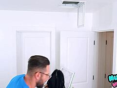 Shy Teen Ophelia Purr Learns Deepthroat from Daddy Figure