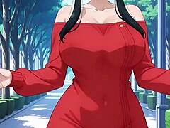 Spy Yor Forger's pregnant feet flashing hentai exhibition