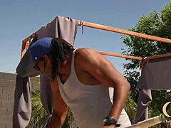 Naked hotwife takes double vaginal from bbc gang in wild 4some outdoors 😈🍆🍑