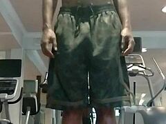 21 year old fitness babe seduces daddy in dorm workout