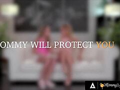 Caring Milf Cherie Deville Lets Heartbroken Scarlett Sage Suck Tits