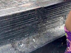 naughty colombian housewife trades help for swallowing hubby's cream outdoors