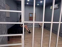 horny slut abby carter spreads for cop's prison pussy pounding